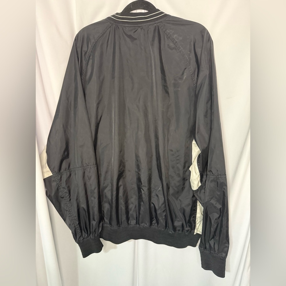 Vintage Nike Pullover Jacket Mens 2XL Black Center Swoosh Windbreaker 90s Taiwan - Picture 2 of 5